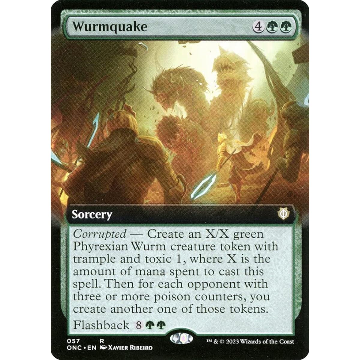 Magic: The Gathering - Wurmquake (057) - Extended Art - Phyrexia:All Will Be One Commander