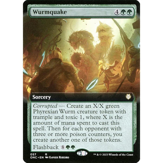 Magic: The Gathering - Wurmquake (057) - Extended Art - Phyrexia:All Will Be One Commander