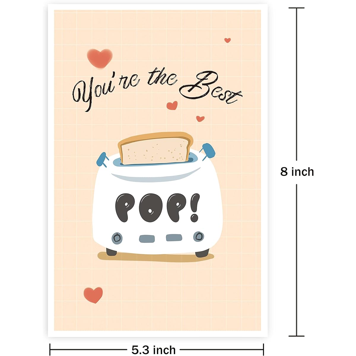 Cute Toast Father's Day Card, Lovely You Are The Best Pop Father's Day Card, Special Birthday Card for Dad