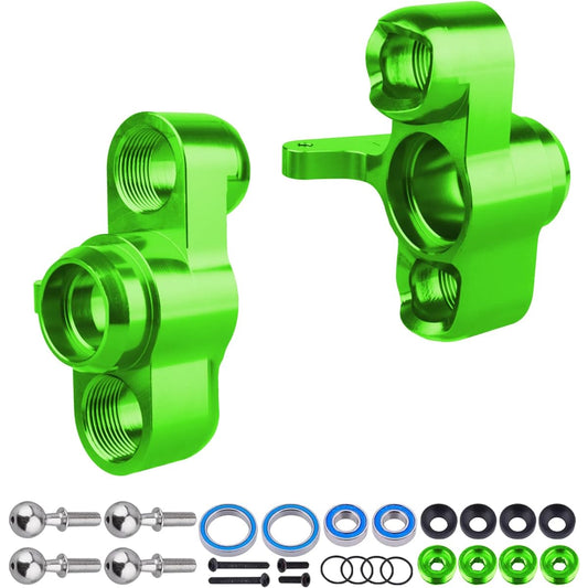 Aluminum Front Steering Block Steering Knuckle for Arrma 1/8 Kraton/Outcast/Notorious 6S BLX Upgrade Parts Replacement for AR330505 (Green)