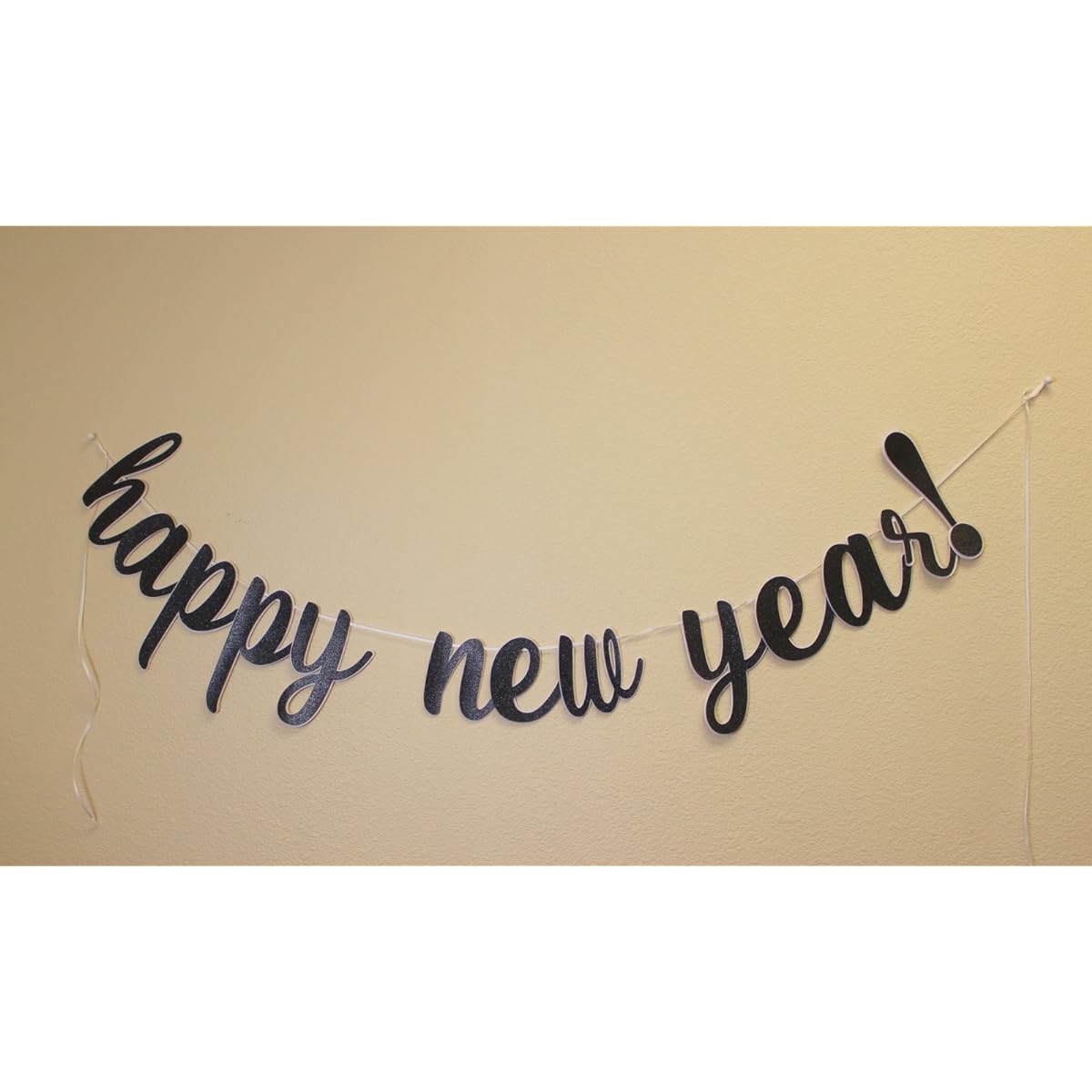 Happy New Year! Cursive Banner (Black)