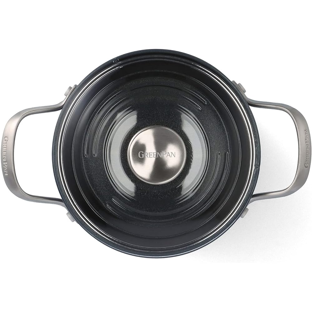 Green Pan GREENPAN Multi-Food Cooker Ceramic Coating of Minerals from Sand without Toxic Substances Use as a Two-Handed Pot, Rice, Rice Cooker, Frying Pot, 6.5 inches (16.5 cm), Black, IH Gas