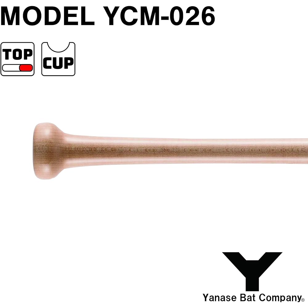 Yanase Hard Wooden Bat Y Bat Hard Wooden Bat Maple Top Balance BFJ Mark Hollowed Out YCM-026 Natural 84.5cm