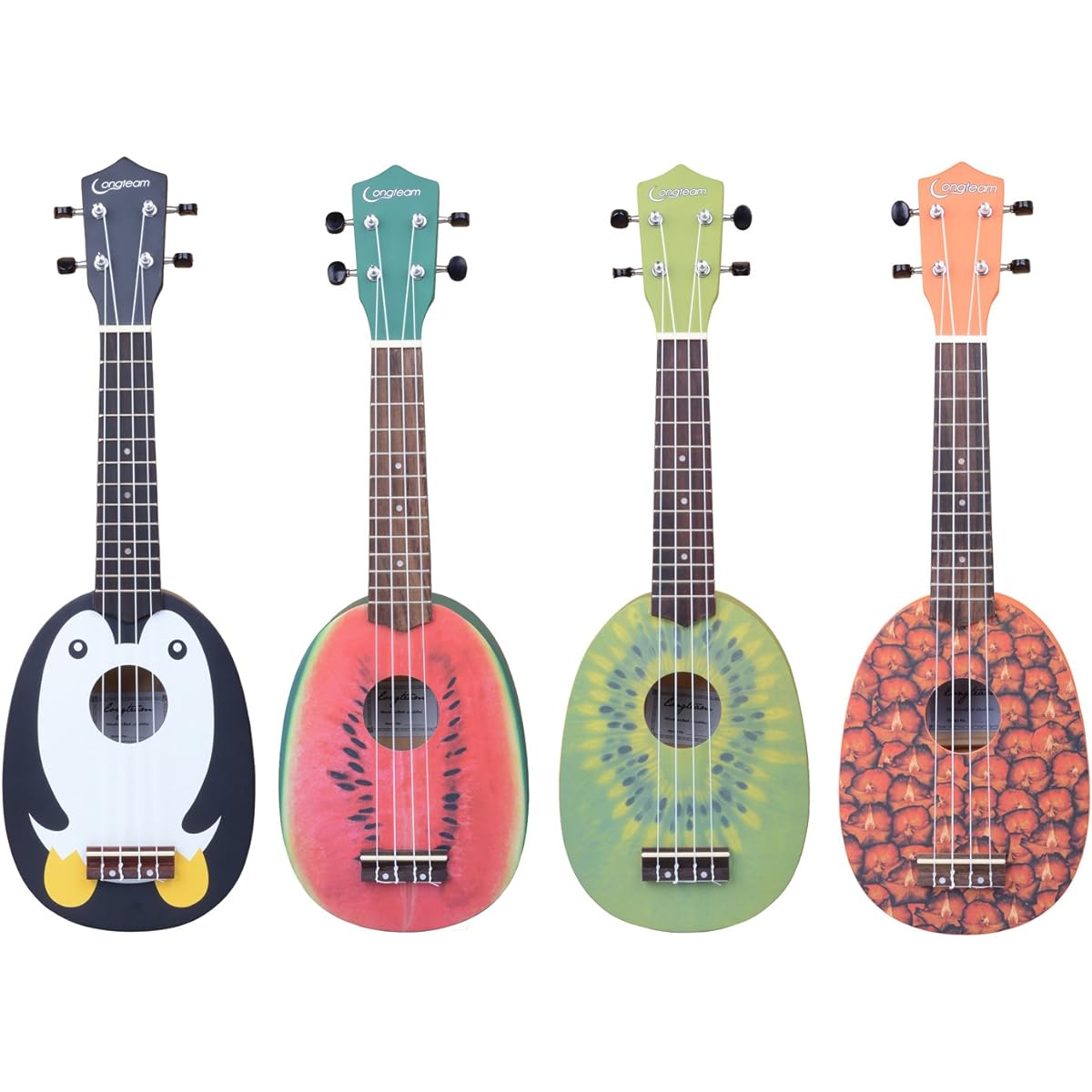 HOT SEAL 21 Inch Cute Pineapple Shape Handmade Sculpture Dapper Beginner Concert Ukulele Uke (21 Inch, Pineapple)