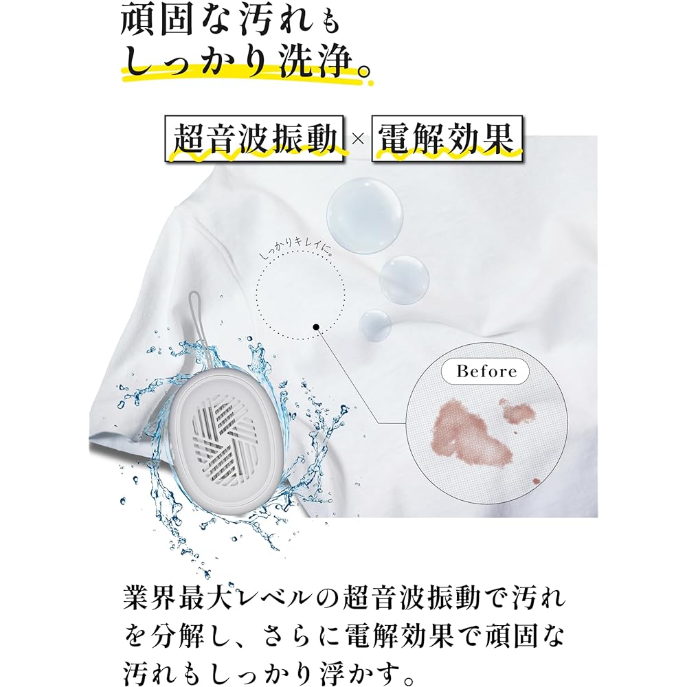 Compact Portable Large Capacity Ultrasonic Cleaner 65MHz Timer Function IPX7 Waterproof Performance LaClean LaClean (White) LeadSelect USB Rechargeable Glasses Cleaner Glasses Cleaner Cleaner Portable Household Use Clothes Precious Metals Accessories Wat