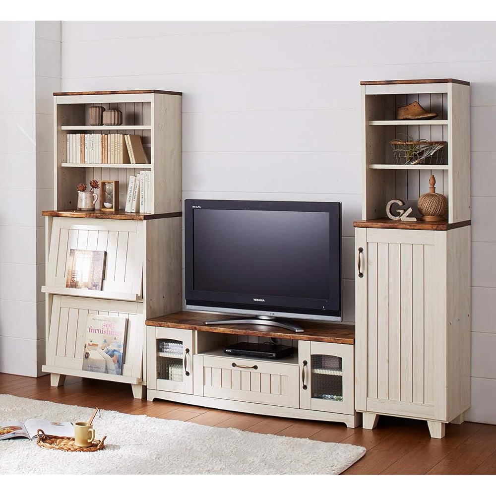 Kuroshio Cupboard White Width 40cm Country Storage Furniture Cabinet 036384
