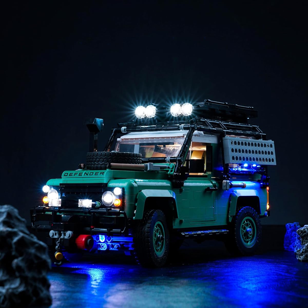 Upgrade Light Kit for Lego Icon Land Rover Classic Defender 90 Model Car Building Set Compatible with Lego 10317 (Model Not Included)