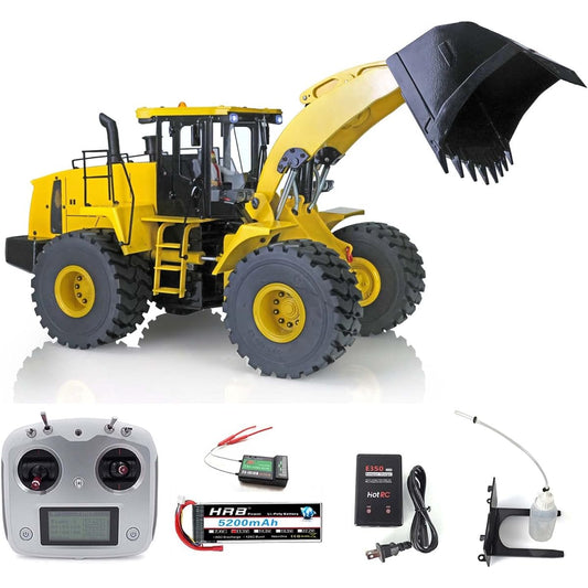 Hobby Grade Xdrc Metal 1/14 RC Hydraulic Loader Model RTR Esc Motor Servo Light Sound Radio Controller Battery