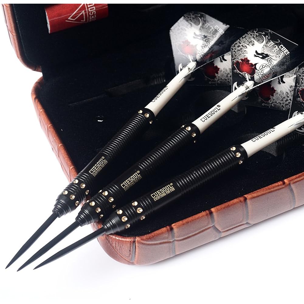 CUESOUL Dragon Deluxe Brass Steel Tip Dart Set, 21g