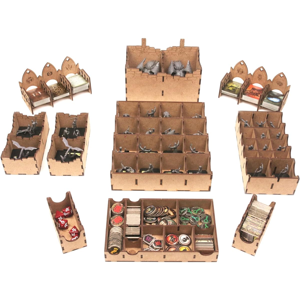 TowerRex Board Game Organizer Mansions of Madness 2nd Edition Board Game Box Mansions of Madness 2nd Edition Board Game Organizer Storage Kit Set MoM Insert Compatible with Mansions of Madness 2nd Edition