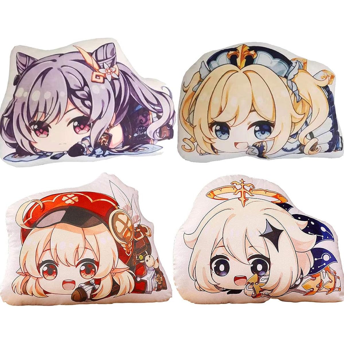Genshin Impact Body Pillow, Anime Plush Kawaii Soft Gaming Body Pillow, Double Sided Image Print with Zipper, Stuffed Body Pillow, Toy Gift, Travel Luminous Amber Klee Monsstat 18"x14", Series A