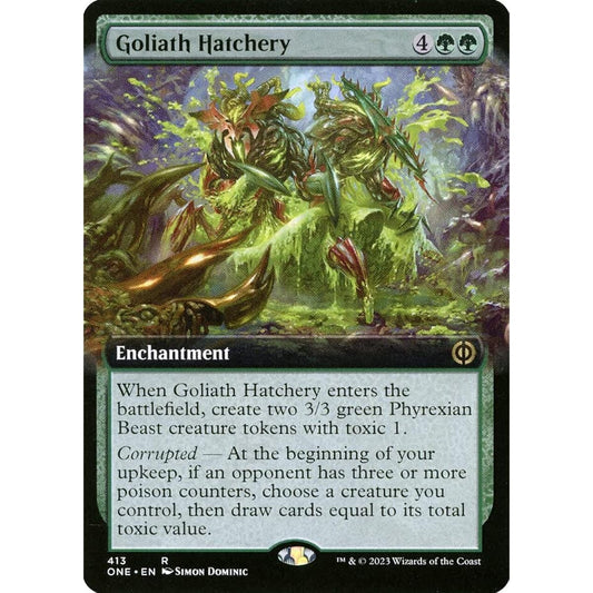 Magic: The Gathering - Goliath Hatchery (413) - Extended Art - Phyrexia:All Will Be One