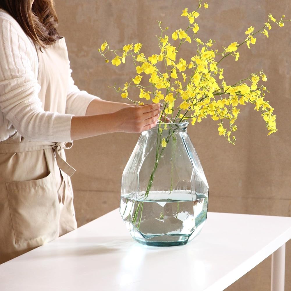 SPICE OF LIFE Vase VALENCIA Recycled Glass Flower Vase VEINTISIETE Diameter 23cm Height 34.5cm Spanish Glass VGGN2240