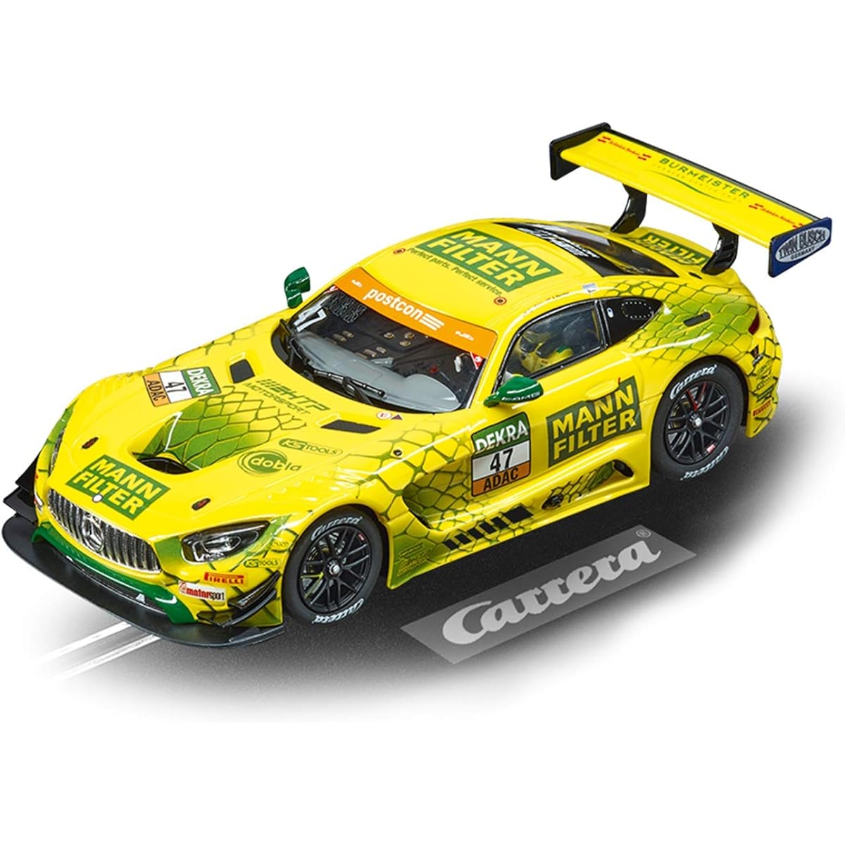 Carrera 30910 Mercedes AMG GT3 Mann Filter Team Hip No. 47 1:32 Scale Digital Slot Car Race Vehicle for Carrera Digital Slot Car Race Track