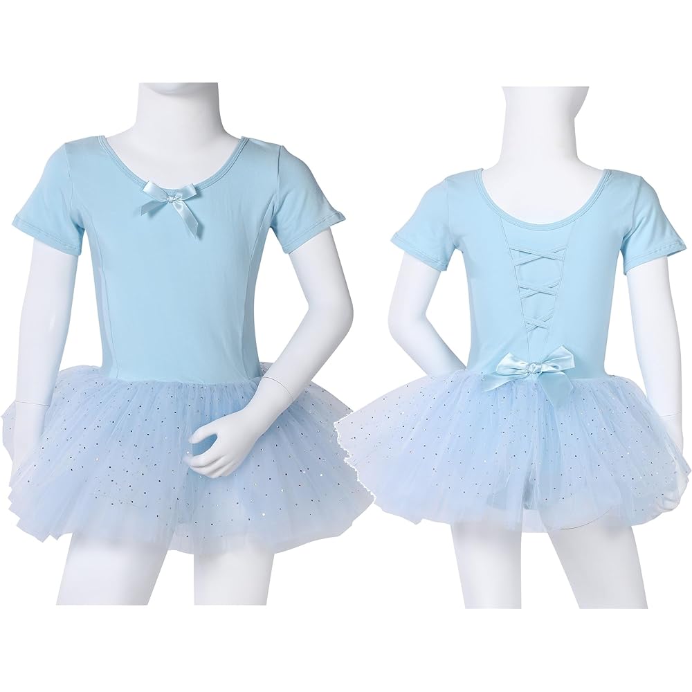 [Aigoda] Ballet Leotard for Children, Kids, Juniors, Tutu with Skirt, 3 Colors, 8 Sizes, Ballet Costume, Rhythmic Gymnastics, Cute