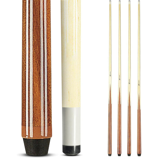 Set of 4 or 8 Player 1 Piece Pool Cue Sticks - Professional Quality for Commercial or Residential Use