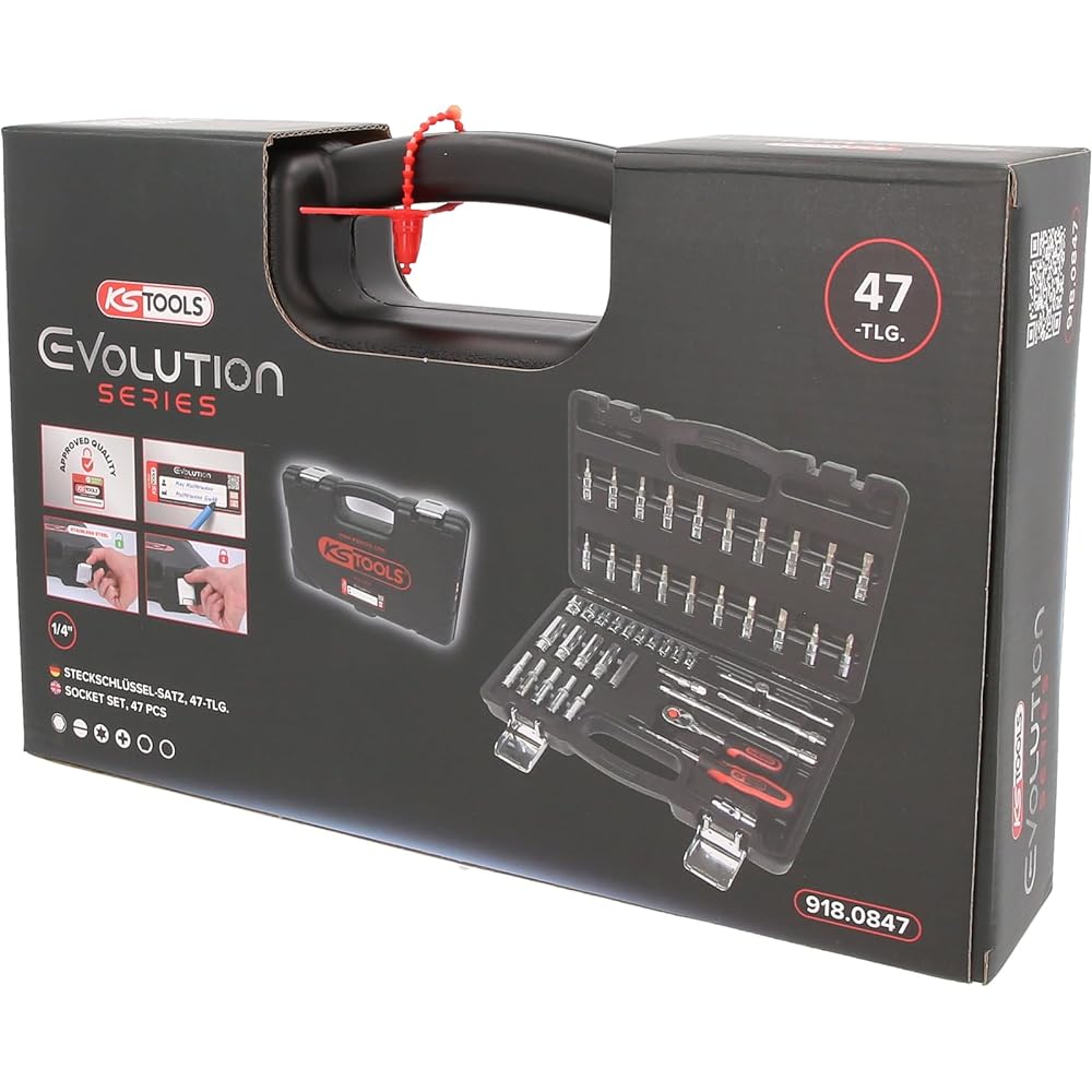 KS TOOLS 1/4" CHROMEplus Socket set 47 pcs 918.0847