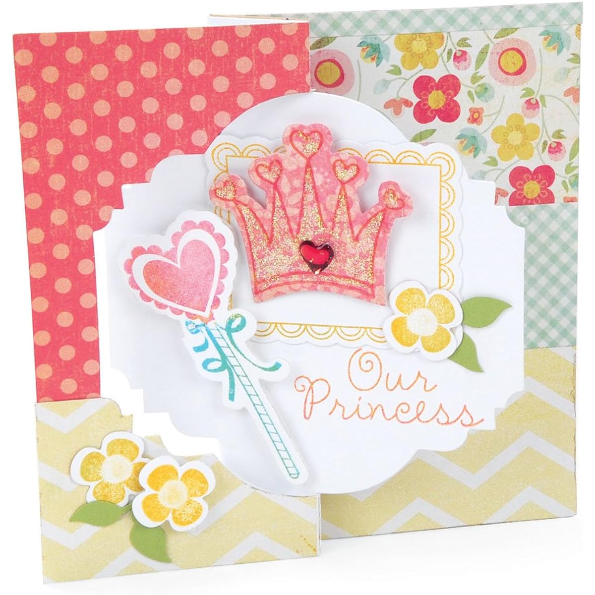 Sizzix Movers & Shapers Large Base Die 6"X8.75"-Card, Majestic Flip-Its (parallel import goods)
