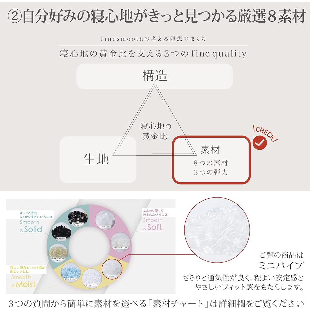 nishikawa [Nishikawa] Mini Pipe Pillow Height (Normal) Washable Breathable Elastic Height Adjustable Fine Smooth White EH07112012M