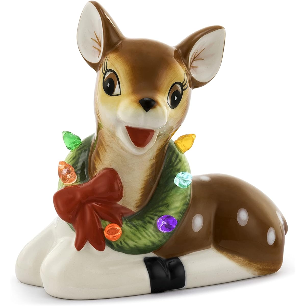 Mr. Christmas Mini Ceramic Figurine 4.5" Reindeer Christmas Decoration Multicolor
