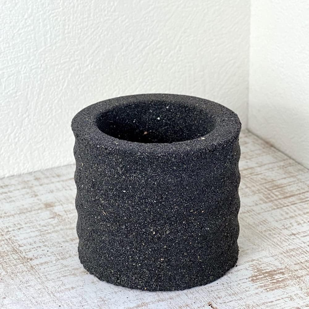 HACHI Aqua Plant Pot Circle Antibacterial L Black Gardening Flowerpot to Store Water