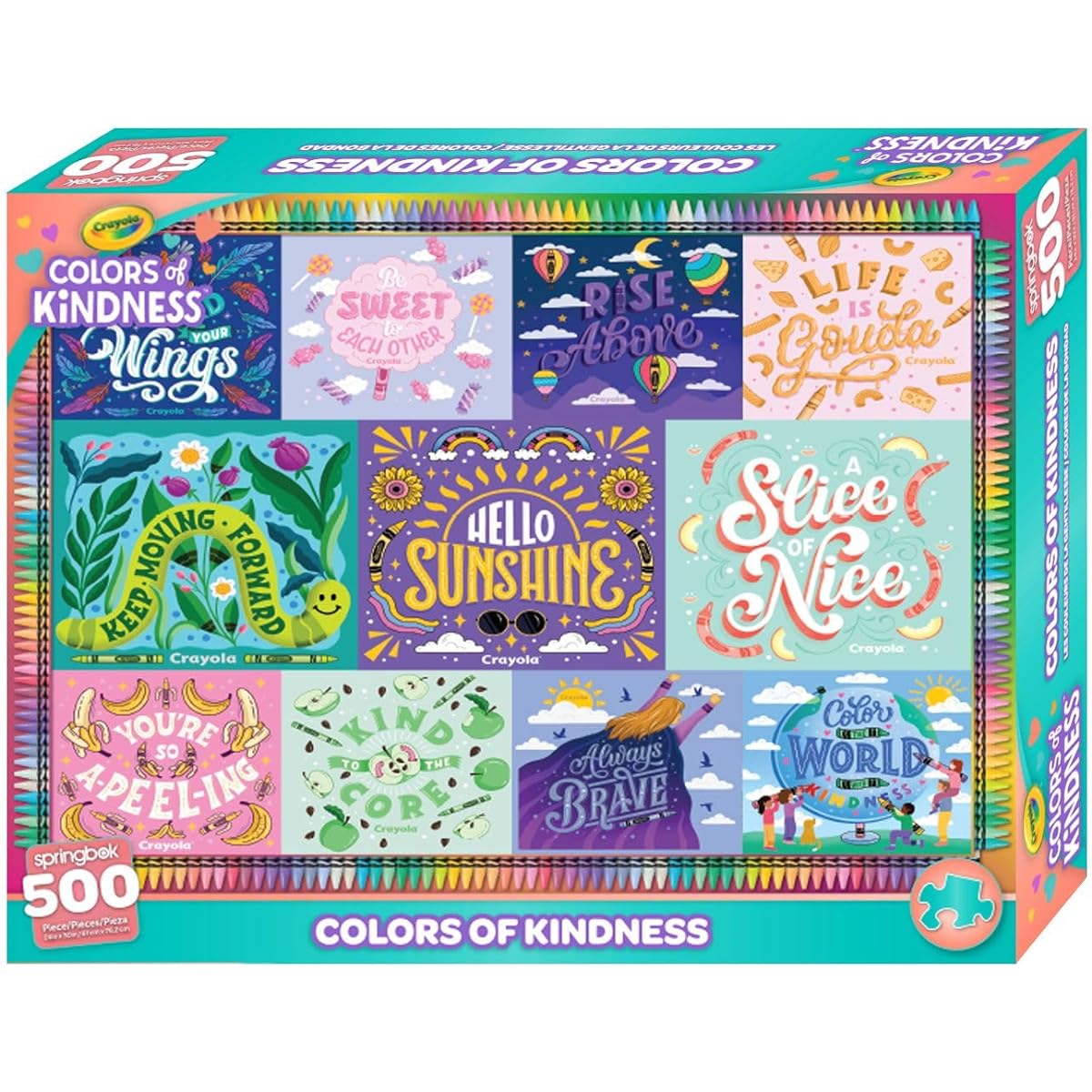 Springbok Crayola Colors of Kindness 500 Piece Jigsaw Puzzle for Adults Made in the USA