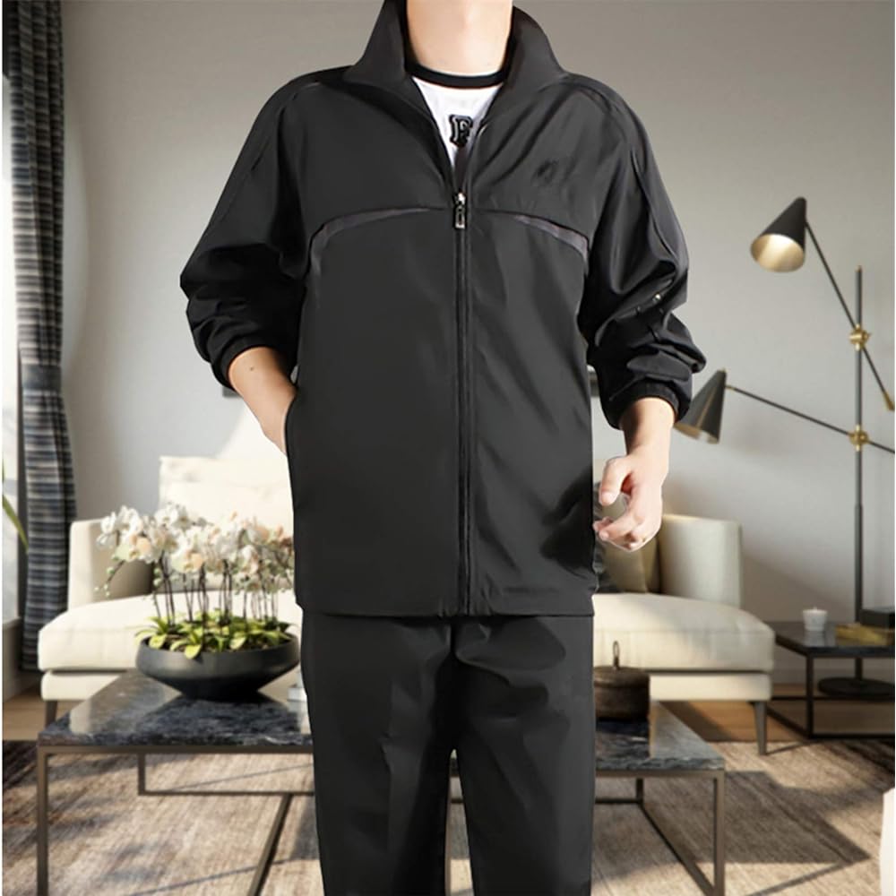 [Rortyno] Men's Windbreaker, Top and Bottom Set, Mesh Lining, Shaka Shaka Jersey, Top and Bottom, Thin Windbreaker, Pants, Running, Sportswear, Track and Field