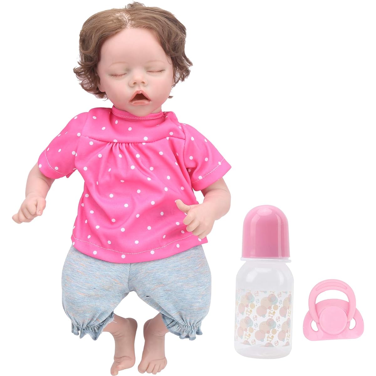 Toddler Girl Doll, Lifelike Baby Doll, Soft Smooth Hair for Birthday Gift Kids Toy