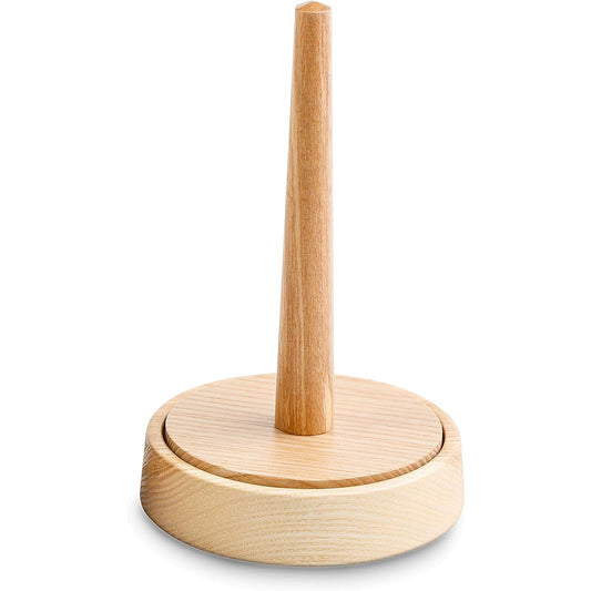 Laborwood Knitting Yarn Holder for Crochet, Handmade Wooden Yarn Dispenser, Helps Prevent Yarn Tangles, Set of 3, Extra Extra, Extra Durable European Ash Tree, Yellow, LW815