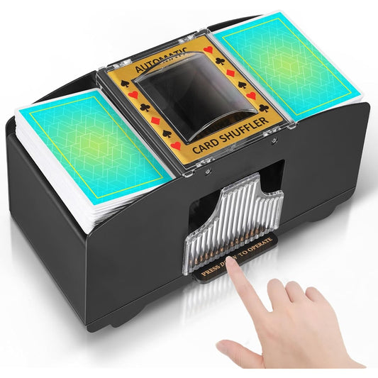Anzid Automatic Card Shuffler 2 Deck Battery Operated Poker Shuffler Playing Cards Home Card Games Travel Classic Poker Blackjack Rummy