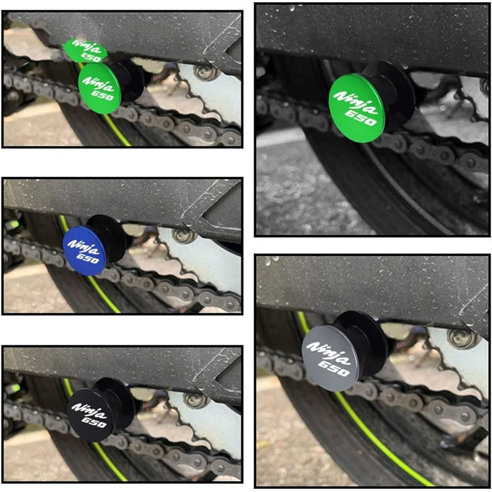 DOOREX M8 Motorcycle Swingarm Spool Stand Screw Slider for Kawasaki Ninja 650 Z 650 Ninja650 Z650 2017-2021 Swingarm Slider Spool (Size : NINJA400 Blue)