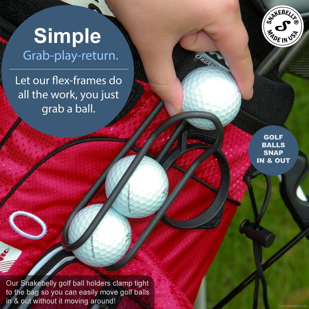 SnakeBelly Golf Ball Holder Quick Draw Release Purple 1 Piece