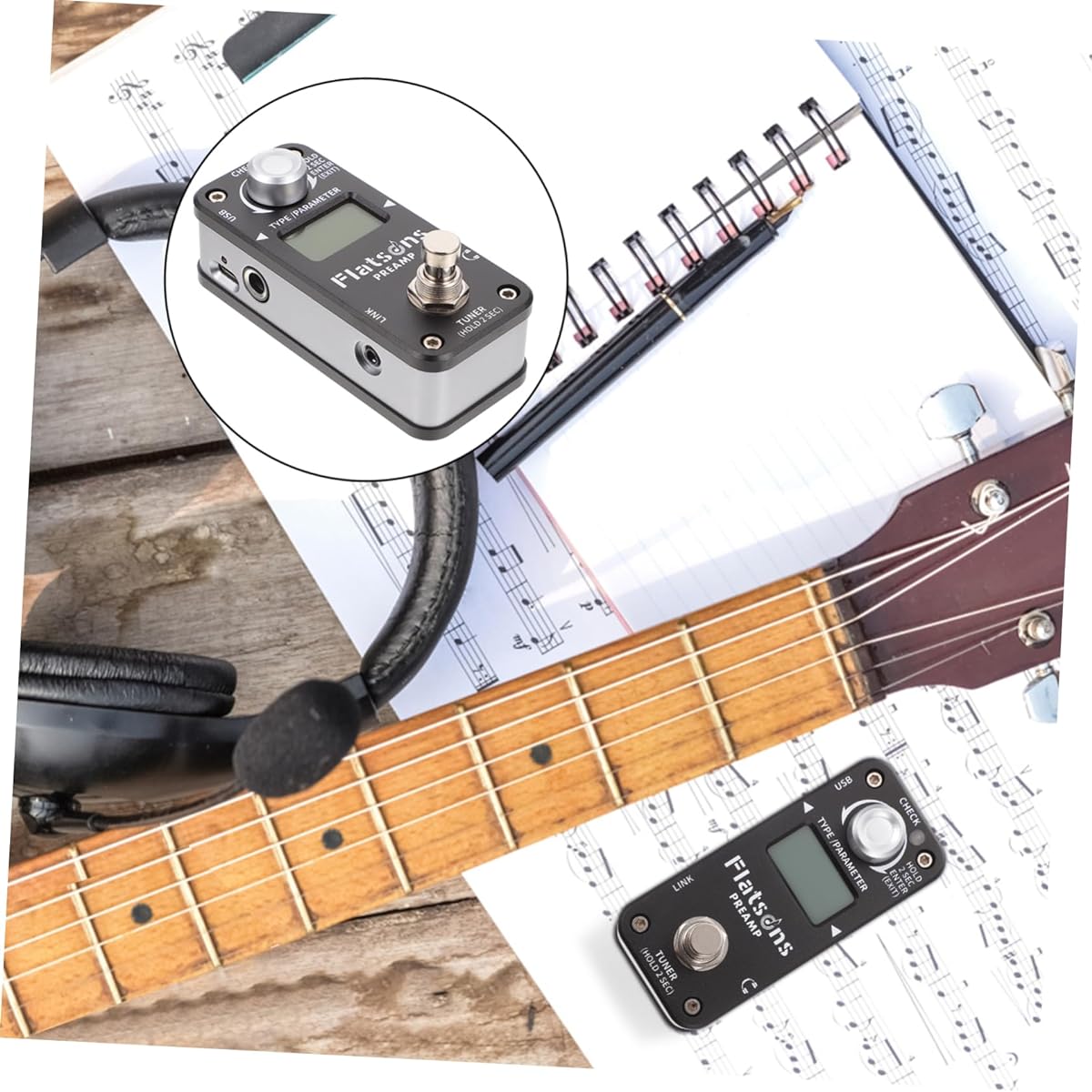 VINTORKY 1pc Guitar Effect Guitar Overload Delay Effector Metal Effector Guitar Part Guitar Accessories Guitar Effector Supply Guitar Overload Effector