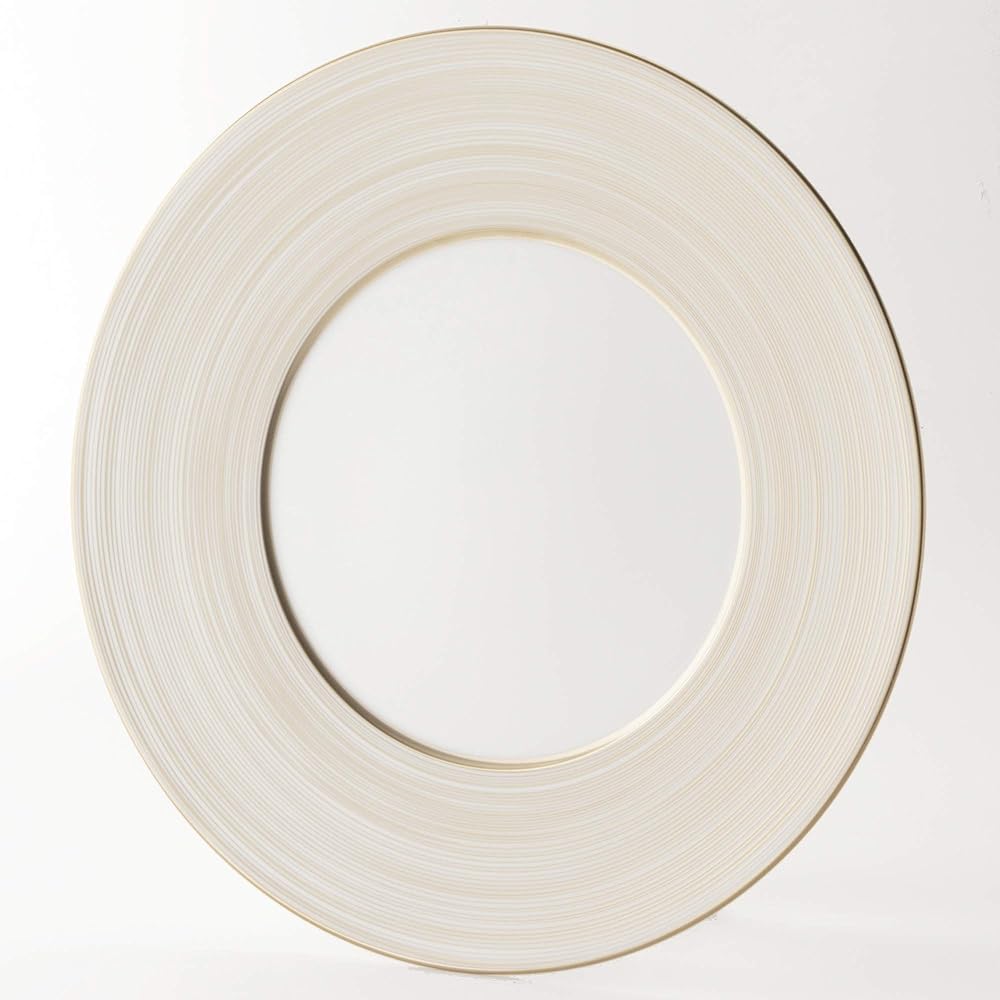 NARUMI Plate Gold Swirl Band 27cm Gold Stylish Elegant Flat Plate Rim A La Carte Plate Made in Japan 52146-5666