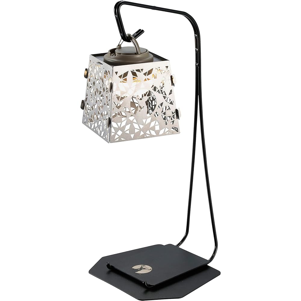 CAPTAIN STAG Lantern Stand CS Tabletop Lantern Stand with Storage Bag Black UK-5013