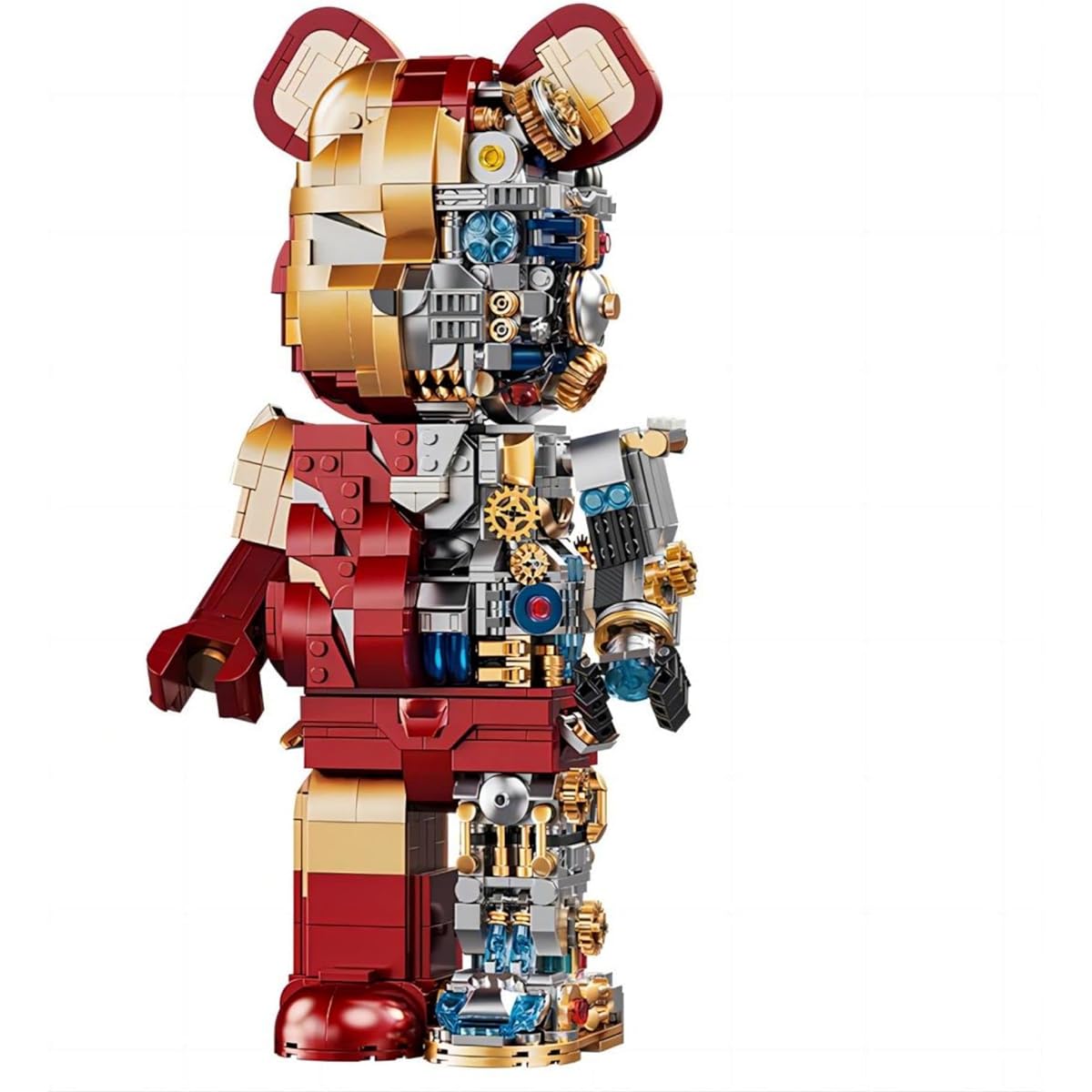 Mrkuriosity Mecha Bear Building Block Kit, Violent Bear Building Blocks, Collector Half Mecha Detailed Building Set for Adults & Kids, Compatible with Lego (1647 Pieces)