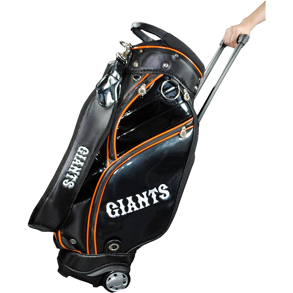 LEZAX Yomiuri Giants 9.0 Type Caddy Bag with Casters Black YGCB-2402