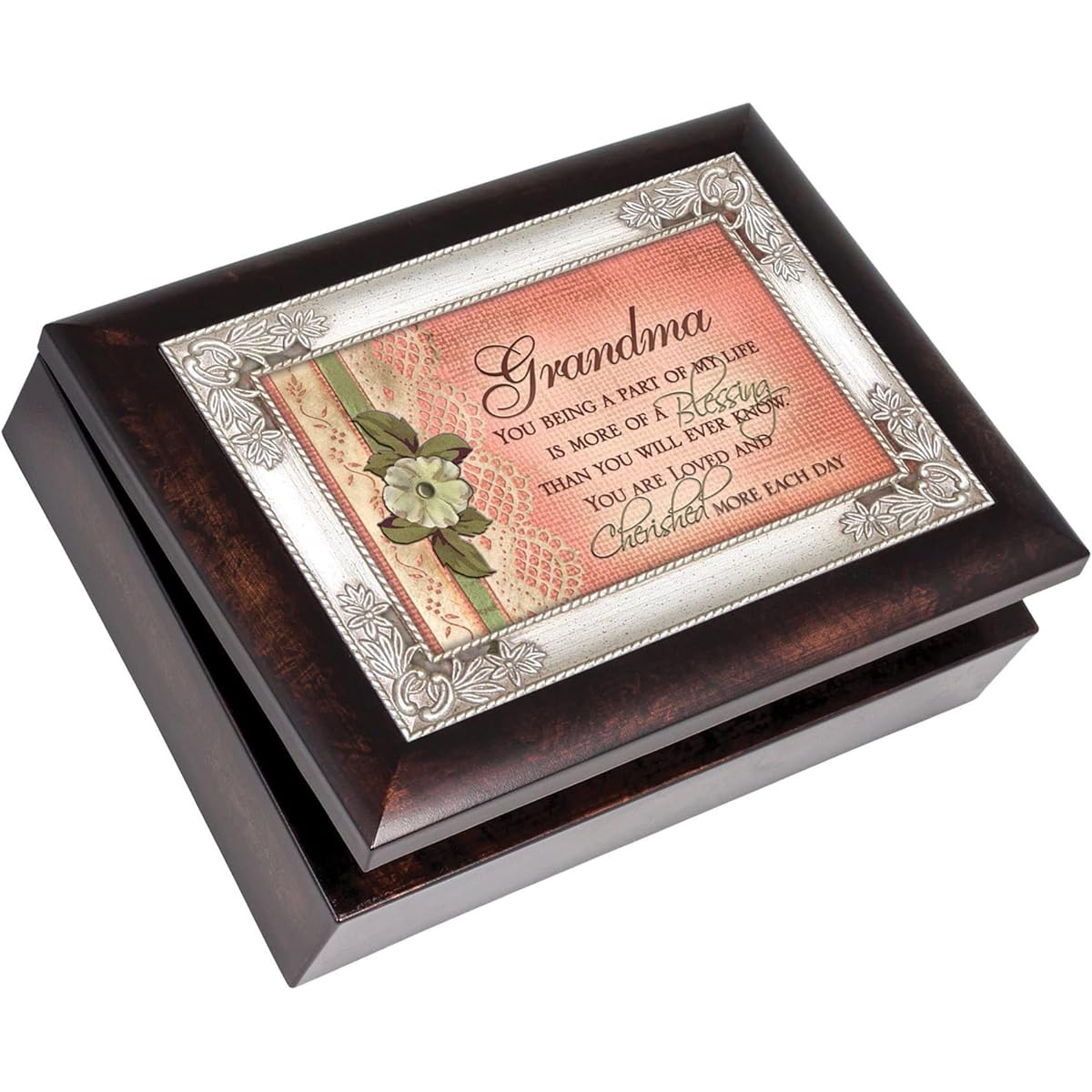 Grandma Cottage Garden Inspirational Italian Inspired Music Box Plays Amazing Grace