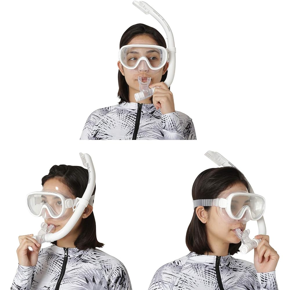 [Reef Tourer] REEF TOURER Snorkeling Set for Adults Snorkel Mask Snorkel 2 Piece Set Made of Silicone RC0112