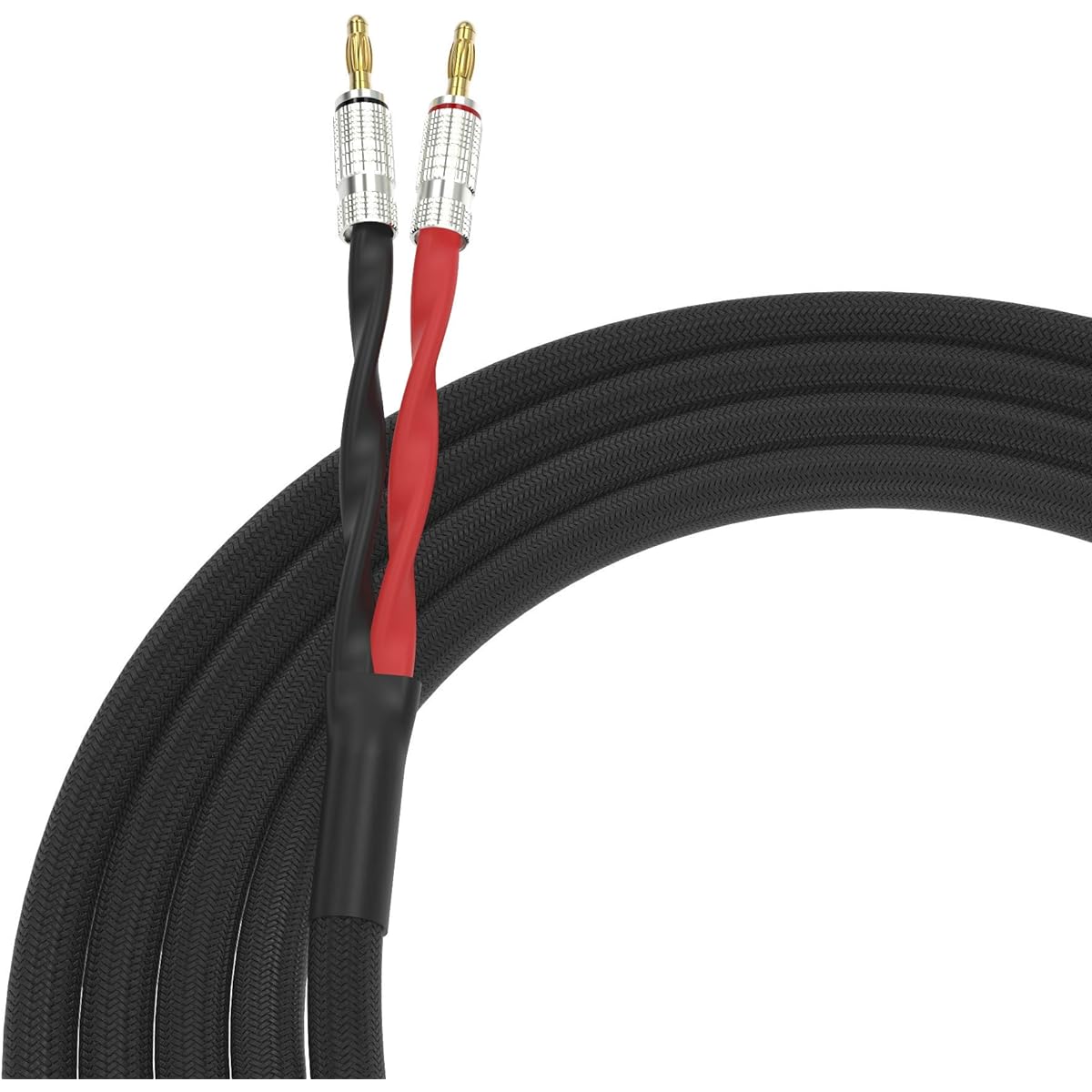 Canare 4s11 Speaker Cable | Premium Bananas | 3 Feet Black CL-CAN4S11-PB-TF-3