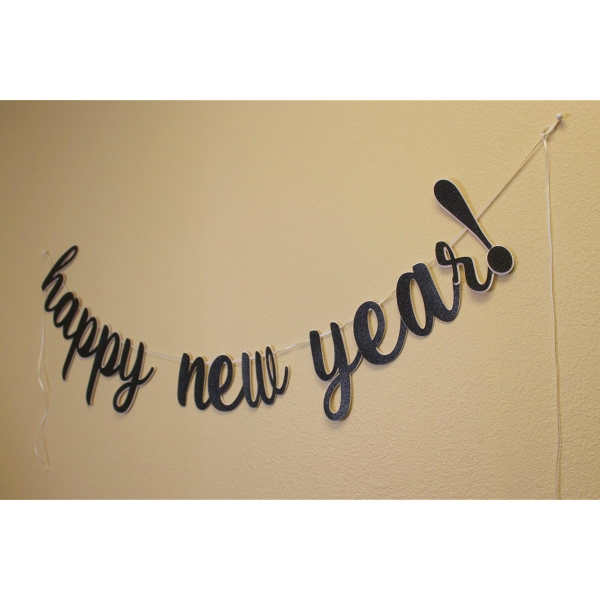 Happy New Year! Cursive Banner (Black)