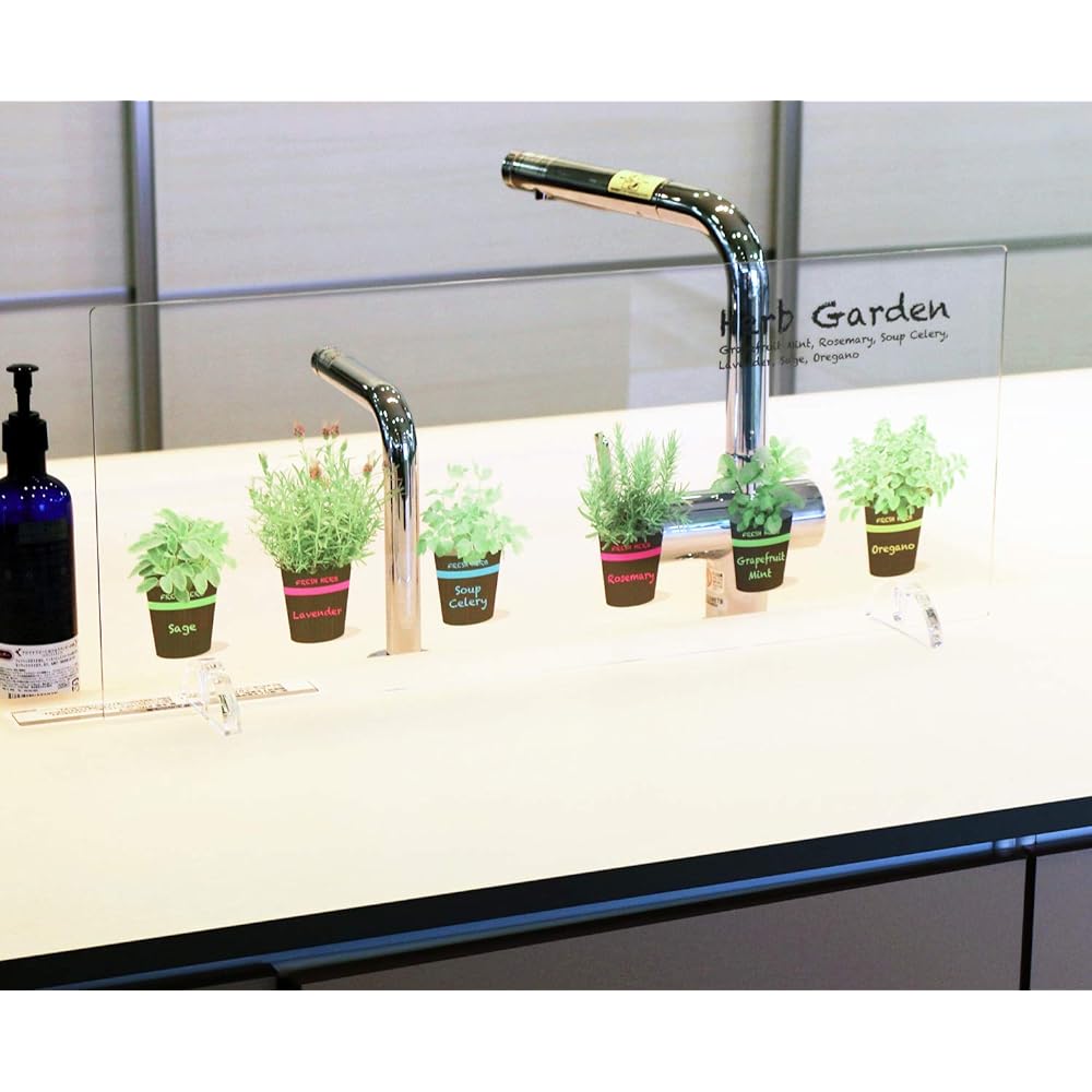 Yamato Chemical Kitchen Water Splash Guard Acrylic Board Flowerpot Herb 60cm