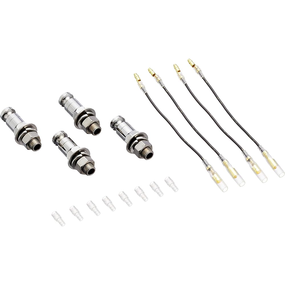 POSH Motorcycle Supplies 71 Type Turn Signal Car Model Specific Set SR400/FI('85~) SR500('85~'98) Plated Body/Orange Lens 010091-33