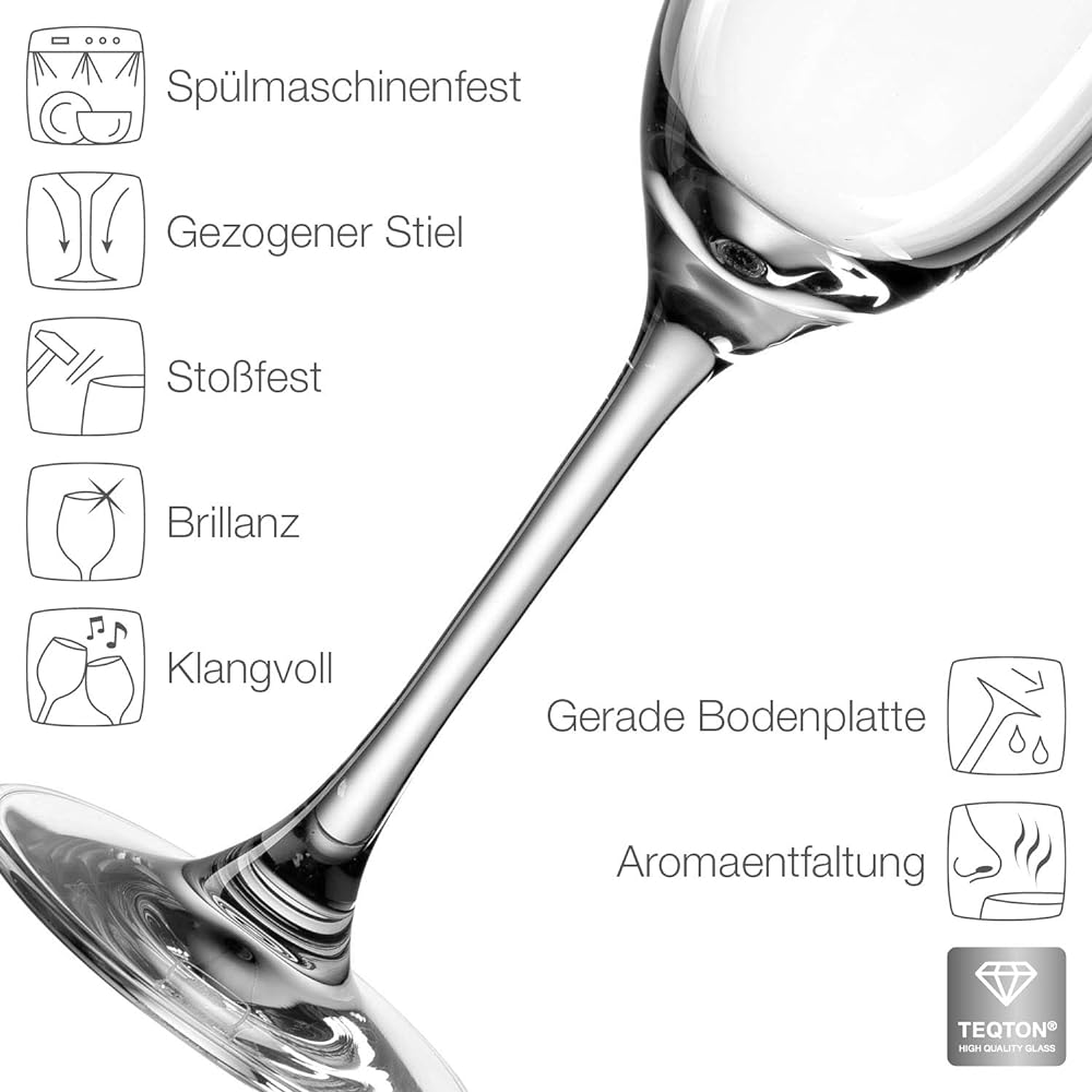 LEONARDO Champagne Glass Clear Size:∅6.7×H22.5cm Champagne Glass 190ml Ciao+ 061445 6 pieces