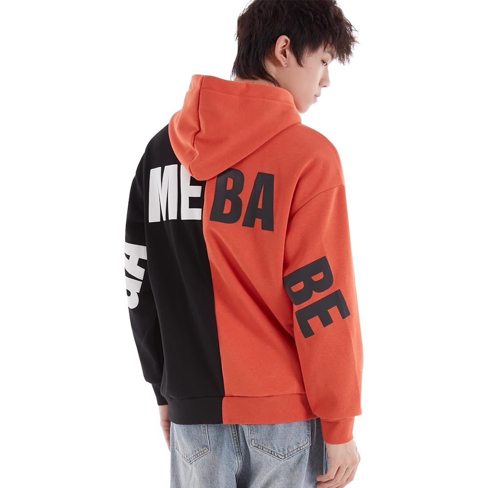 [§DAY CLOTH∞Daycloth] 2024 Parka Men's Fleece Lined Thick Winter Clothes Extra Large Size Long Sleeve Pullover Bicolor Sweatshirt Popular Hooded [-5℃~15℃ Available] Cold Weather Clothing Korean Fashion Unisex Couple