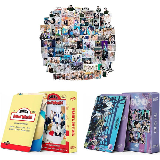 Stray Kids Photo Card Sticker Set 205pcs Lost Lomo Cards 110pcs + Lost Stickers 95pcs