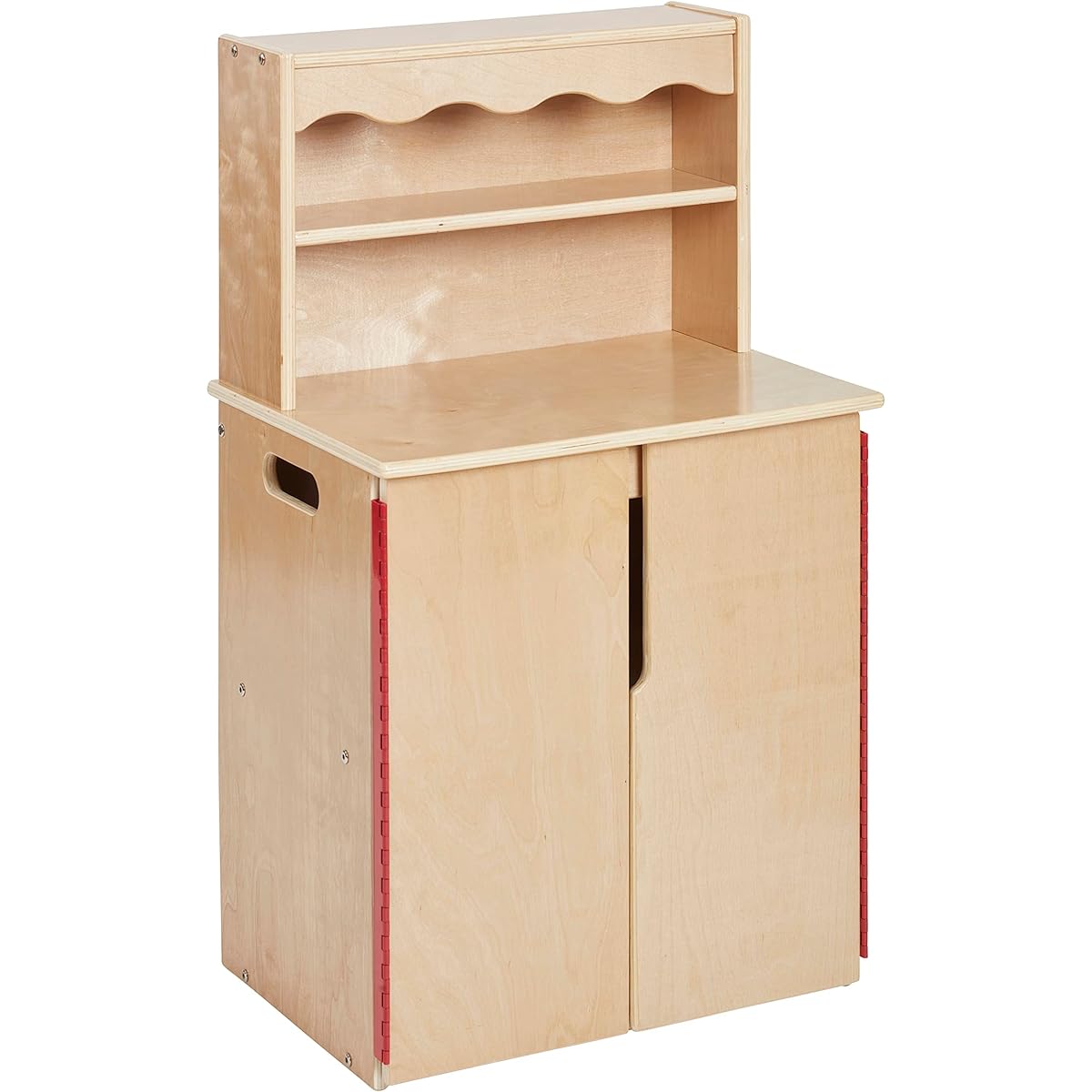 ECR4Kids Play Kitchen Storage Cupboard Wooden Playset, Natural