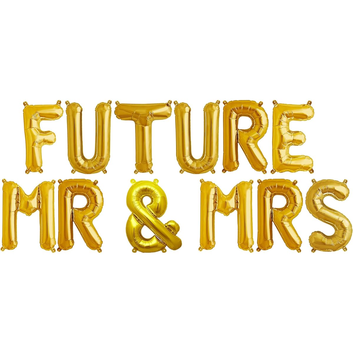 Letter Balloons - Future Mr & Mrs 16" Alphabet Letters and Numbers Foil Mylar Balloon Banner