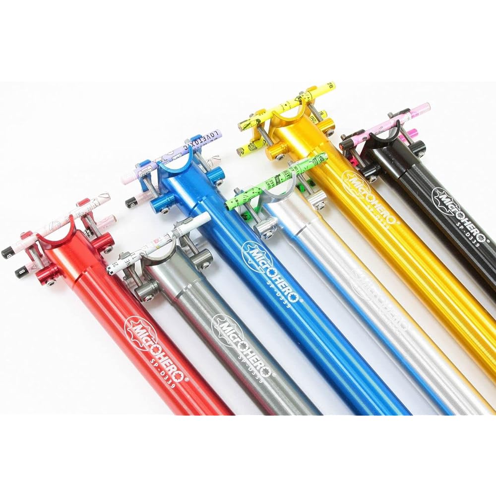 MicrOHERO Ultra Lightweight 330g Seatpost Φ33.9/600mm★For small diameter cars such as DAHON