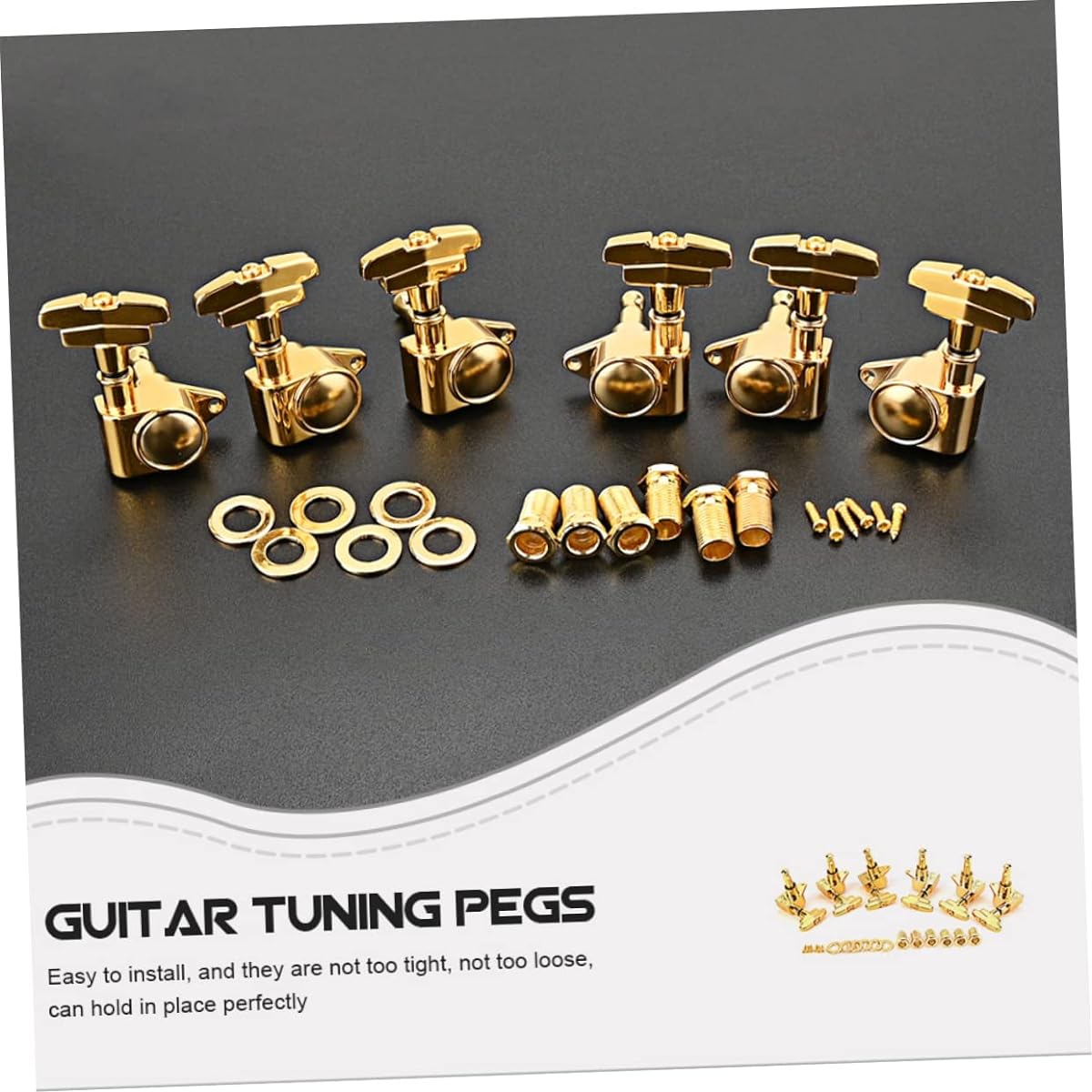 VICASKY Set of 4 Guitar Strings, Folk Guitar, Classical, Musical Instrument, Electric Guitar, Knob, Nose, Zinc Alloy